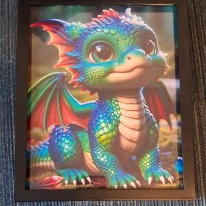 Colorful Dragon Wall Art Decor